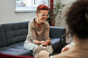 A woman at a drug and alcohol detox center